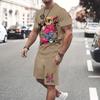 Set Estivo da Uomo a Maniche Corte con Pantaloncini, Morbido e Casual, per la Casa