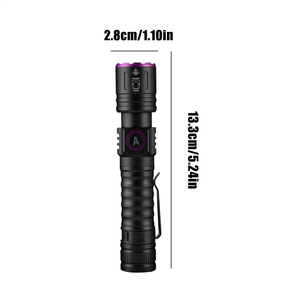 

UV Flashlight 395/365nm Rechargeable Blood Tracking UV Light Scorpion Finding Tire Repair Detector Nighttime Trail Finder Lights