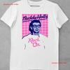 Buddy Holly T Shirt Rock On Pink Love White Full Size S 234XL Vintage Washed Casual Breathable Homme Fashion