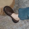 Genuine Leather Small Leather Shoes Spring New Thick-soled One-pedal Soft-soled Single Shoes Are Versatile