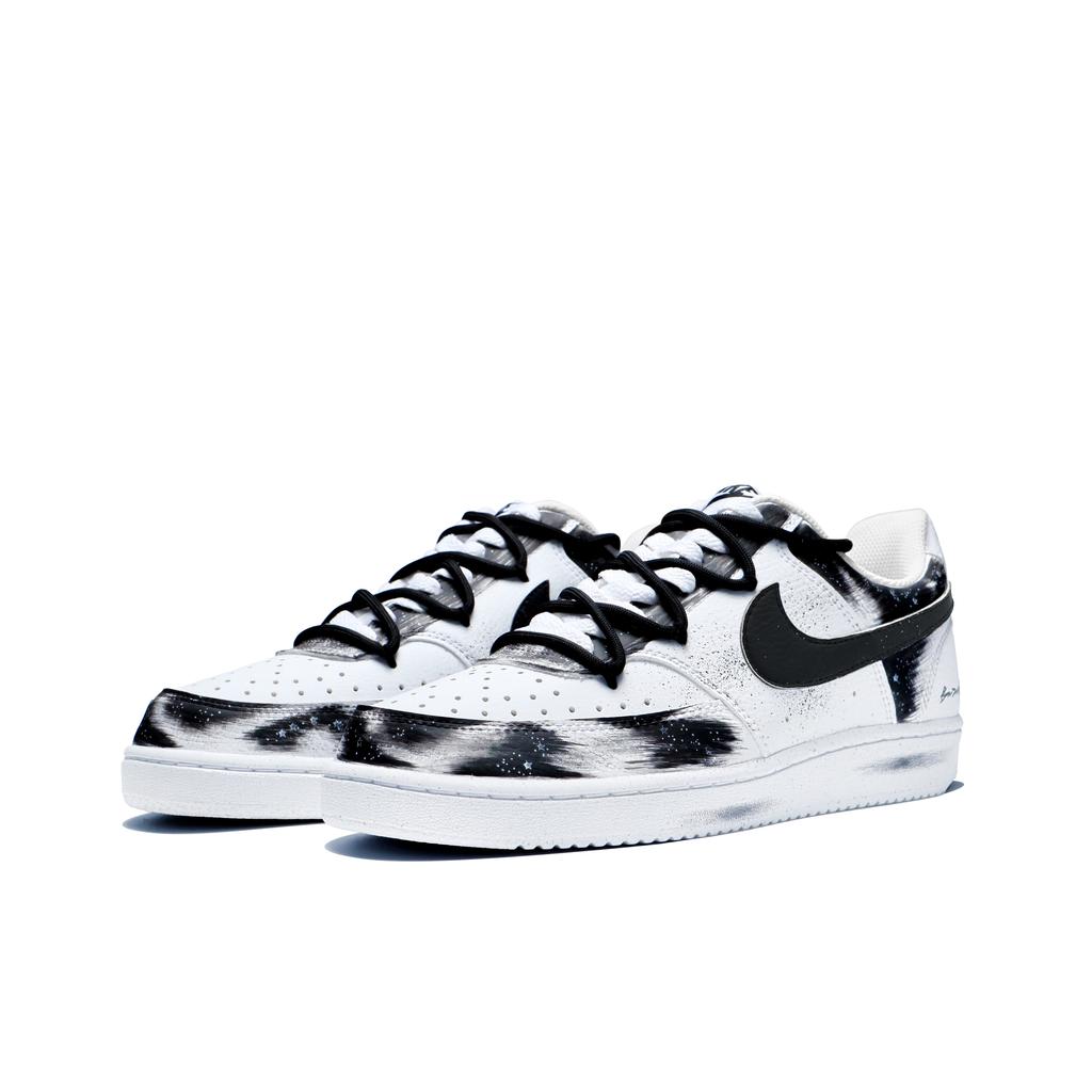 Nike Court Vision 1 Low top Skateboard Shoes Men's Black White DH2987-100(team156-5.0)