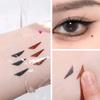 Rotate Eyeliner Stamp Integrated Black Brown Dual-Tip DIY Eyeliner Wing Stencil Waterproof Smudge-Proof Longwear Liquid Pen