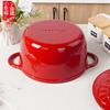 25cm Cast Iron Pots for Cooking Braised Cooking Pot Cookware Enamel Cast Iron Hotpot Kitchen Accessories Non Stick Pots and Pans