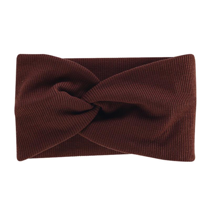 Ribbed Cotton Cross Twist Headband Wide Sports Headband Yoga Sweatband Hair Accessories