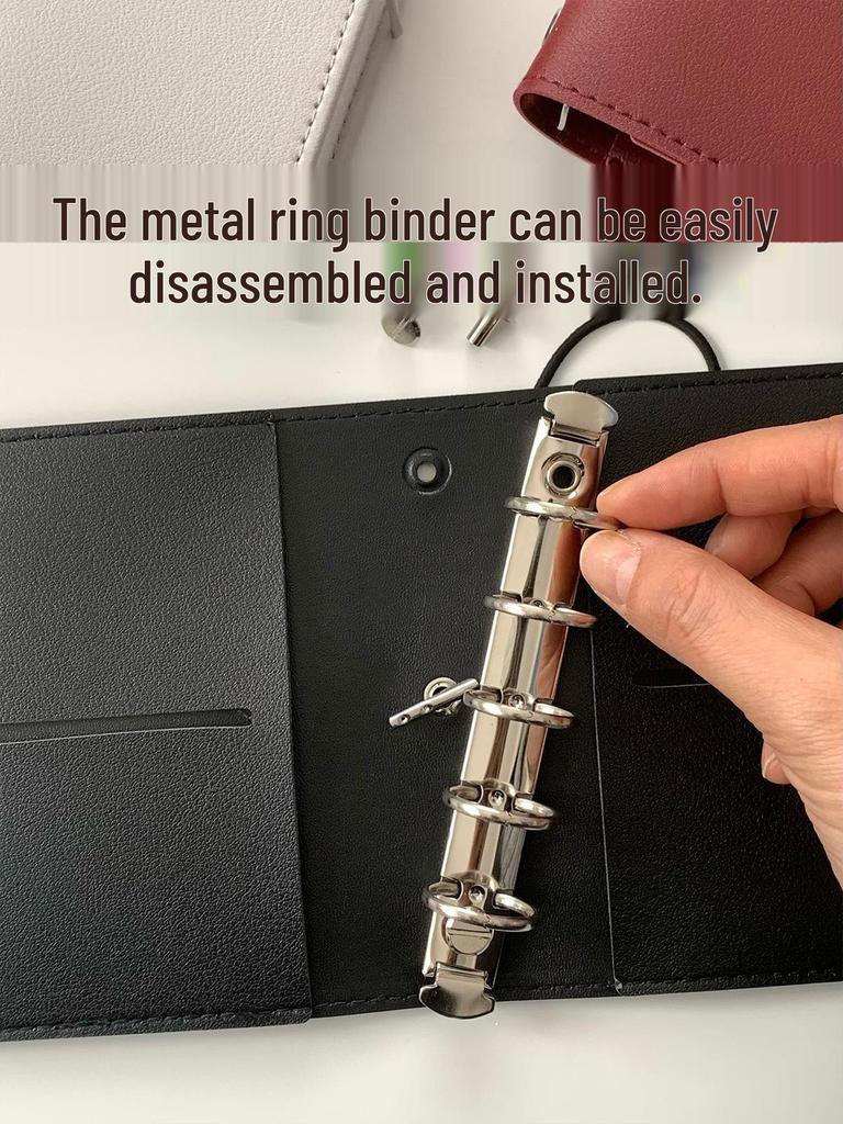 M5 Metal Ring Binder: Simple Style Journal with Loose-Leaf & Sticky Notes for Students