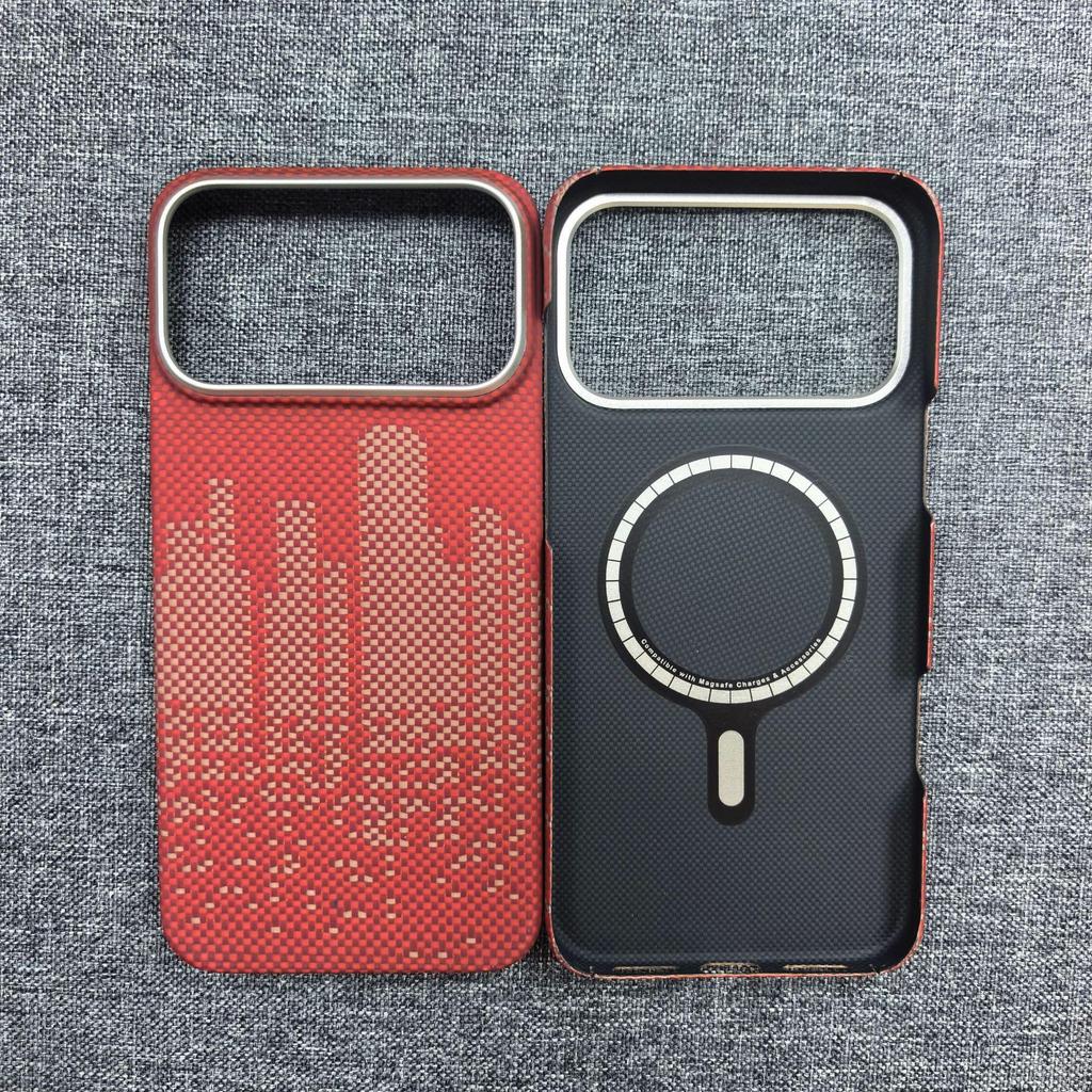 iPhone 17 Pro Max Kevlar Magnetic Case - Carbon Fiber Drop-Proof Cover