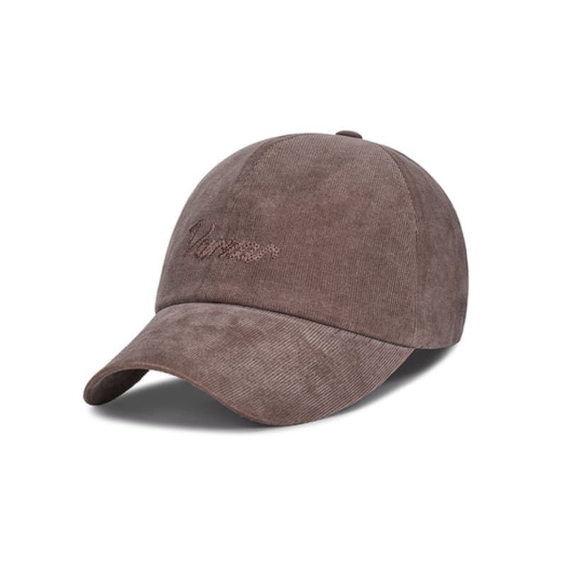 VARZAR Chain Logo Corduroy OG Fit Ball Cap Brown