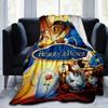 1pc Beauty and The Beast Printing Blanket Soft, All-Season Throw for Living Room, Bedroom,Personalized Gift with Adorable Cartoon Design