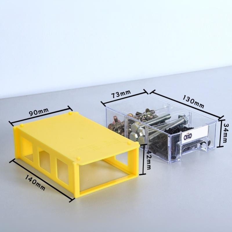 Modular PE Plastic Drawer Storage Box Labelable Hardware Small Parts Sundries Organizer for Garage Repair Worker Tool Classification