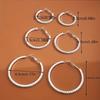 European & American fashion sparkling earrings, minimalist & high-end. Creative exaggerated large/medium/small hoop design, sold as 3-pair set.