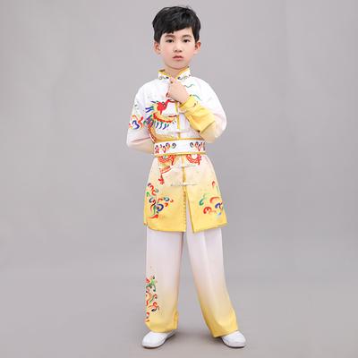 Conjunto de roupas de treino infantil Four Seasons, médio e grande, manga comprida, comprimento médio, top + calça, conjunto de duas peças
