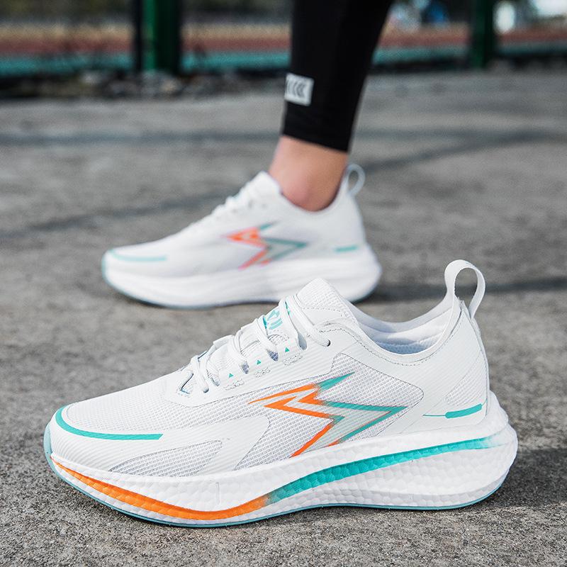 2025 Spring New Mesh Breathable Luminous Running Shoes Men's and Women's Shock-absorbing Soft-soled Student Professional Racing Sports Shoes