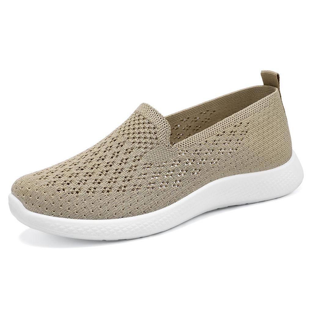 Shoes women's casual new soft-soled lightweight medium casual fly-woven breathable casual shoes women's shoes