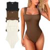 European And American Sports Vest Ribbed U-Neck Sleeveless Vest Tight Onesie Sportswear Women
