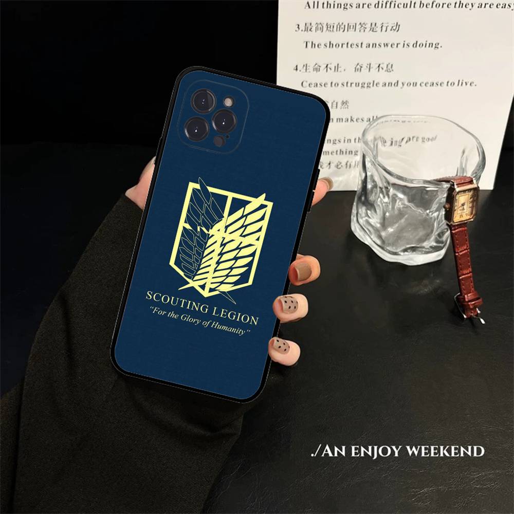 Anime A-Attack On Titan Phone Case For IPhone 16 15 8 7 6 6S Plus X SE XR XS 14 11 12 13 Mini Pro Max Mobile Case