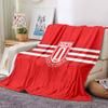 Stoke Football Club Flannel Blanket, Soft Polyester, Modern Design, All-Season for Camping, Travel, Gifts for Holidays or Birthdays