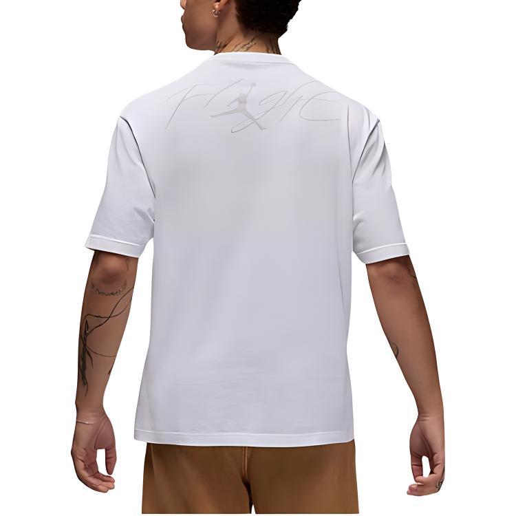 Jordan T Shirts Men's White Crew Neck Moderate Straight Fit FN5995-100