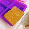 4-chamber Fashion Creative Handmade Flower Shaped Silicone DIY Soap Candle Cake Mold