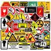 10/30/50pcs Warning Signs Graffiti Stickers Funny Danger Banning Pattern Decals DIY Phone Laptop Motorcycle Notebook Sticker Toy
