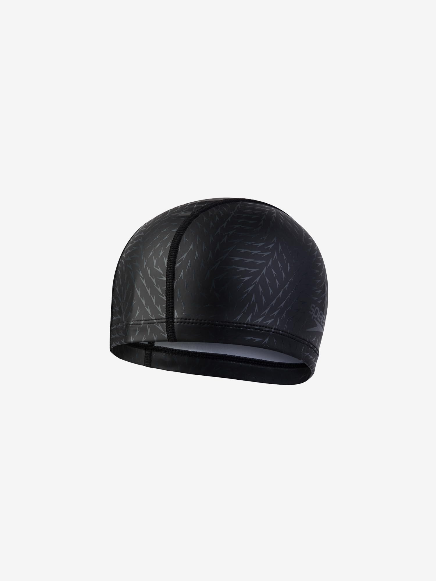Speedo swim printed silicone coated size F cap, cap, unisex, black, чёрный