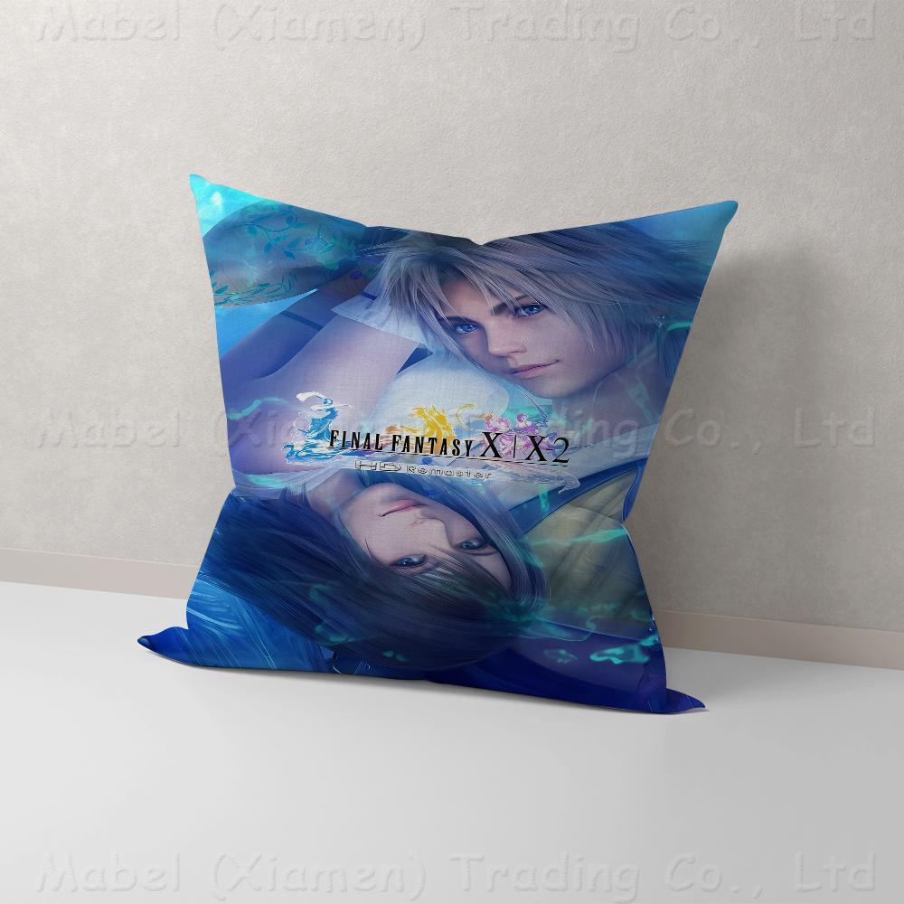 Final Fantasy Game Series Personalized Picture Text Home Decorative Pillows Household Gifts 45x45cm