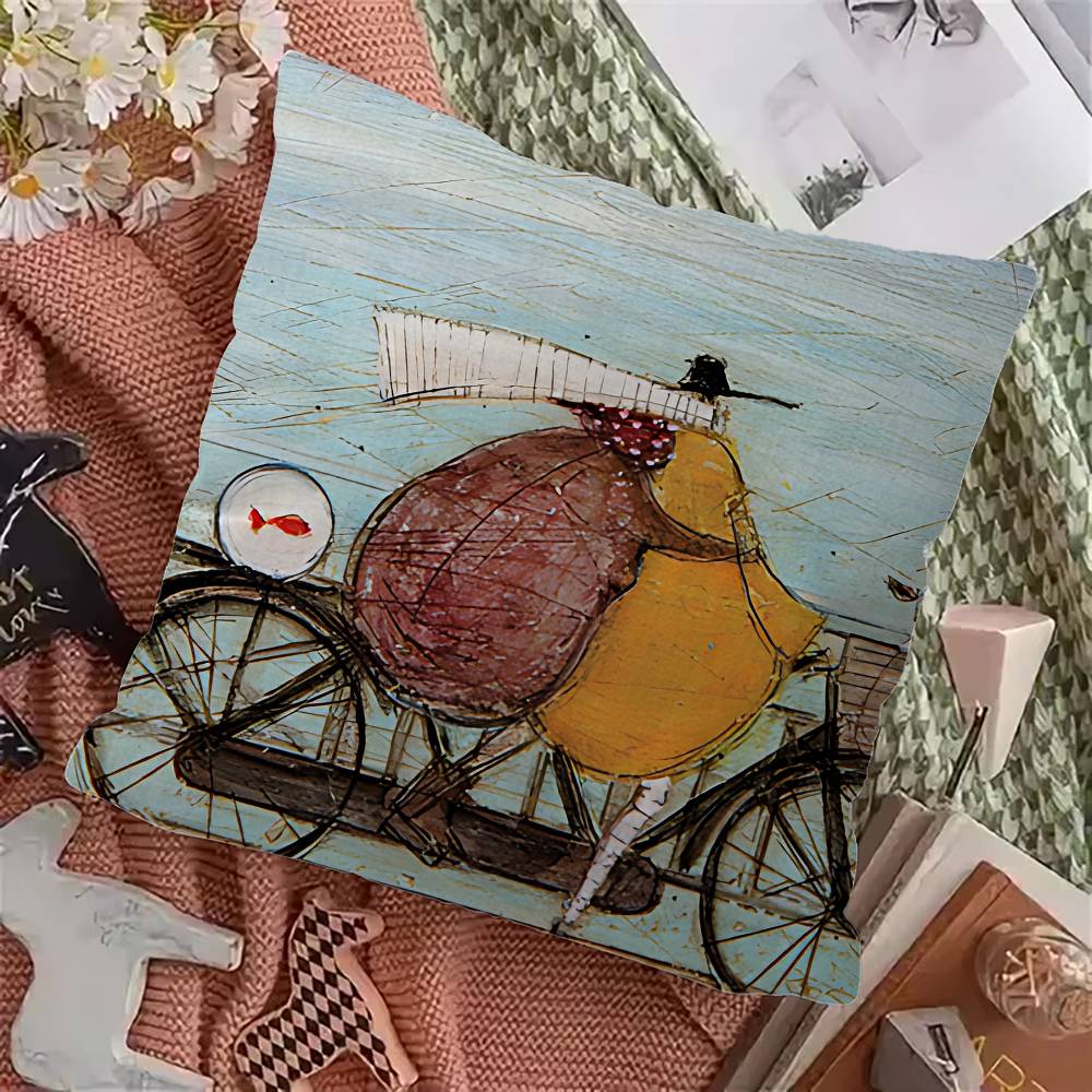 Sam Toft Art Abstract Landscape Pillow Cover for Bedroom Room and Living Room Sofa Decorative Cushion Cover
