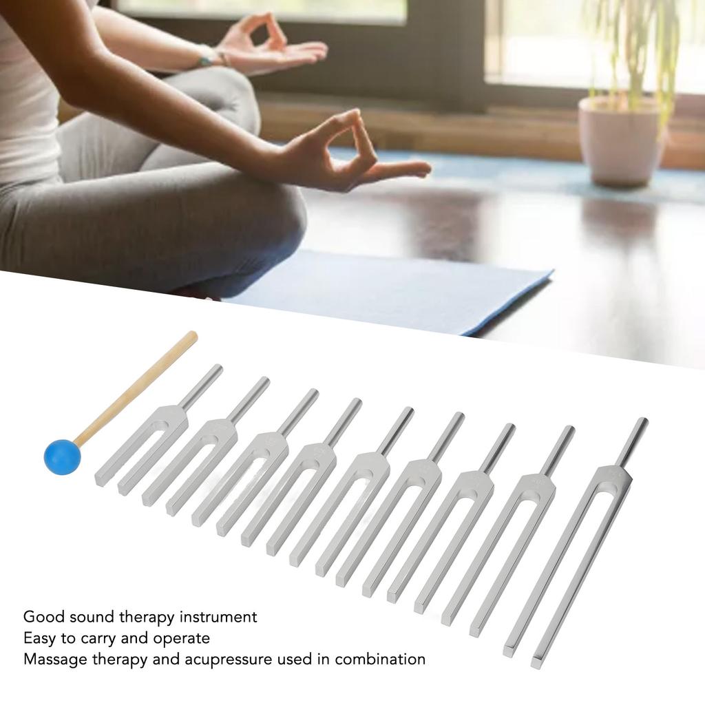 Tuning Fork Sound Therapy Portable Improving Cognition Musical Tones Tuner Fork Tool for Meditation Yoga