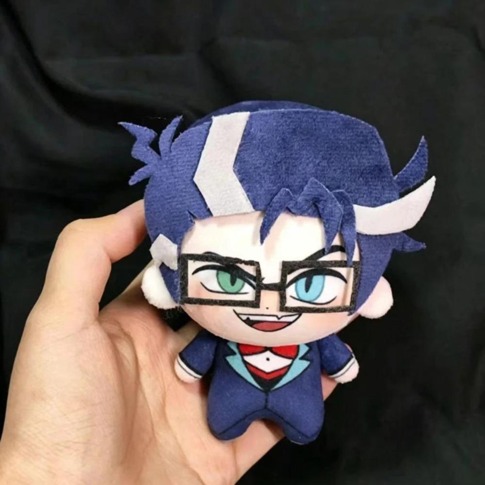 Neueste 10cm Plüsch Cosplay Animation Hotel Hazbin Charakter 3V Vox Alastor Plüschtiere Schlüsselanhänger Tasche Anhänger Anime Plüschtier Puppe