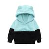 Kids' Color Block Hoodie Plush Winter Top
