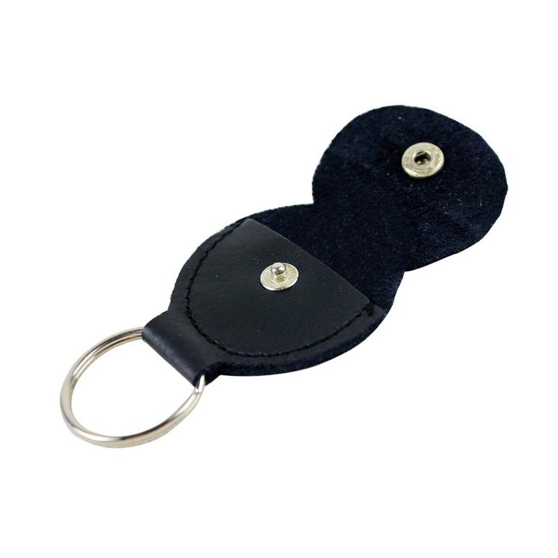 Guitar Pick Bag PU Leather Potable Pick Storage Keychain Pick Holder Multicolor Plectrum Bag with Random 3 Picks Accessories ZYF