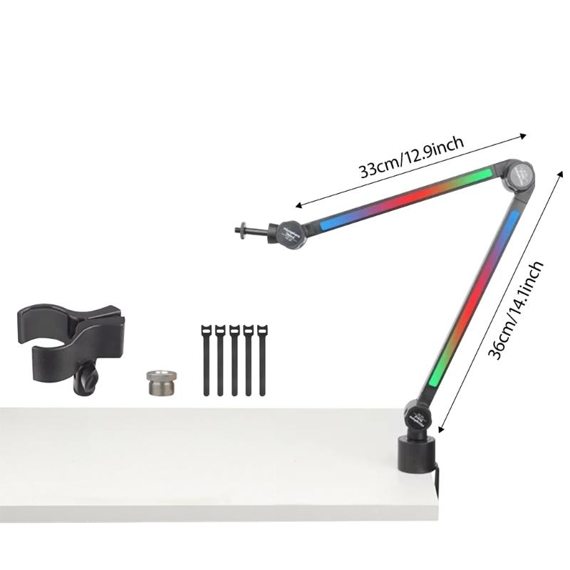 Heavy Duty Overhead Microphone Arm Featuring Easy Assembly Folding Mic Stand For Professional Recording