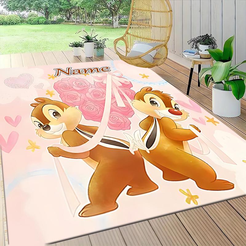 Custom Name Chip 'n' Dale Adventure Carpet Rug Customizable Soft Washable Anti-Slip Home Living Room Sofa Mats Personalized Rug. 0909390