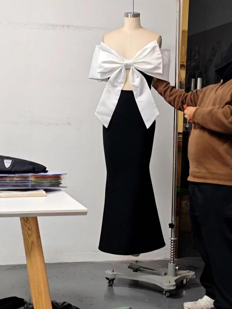 Abito Benda con Fiocco in Raso Estate 2025 - Gonna da Sera Sexy