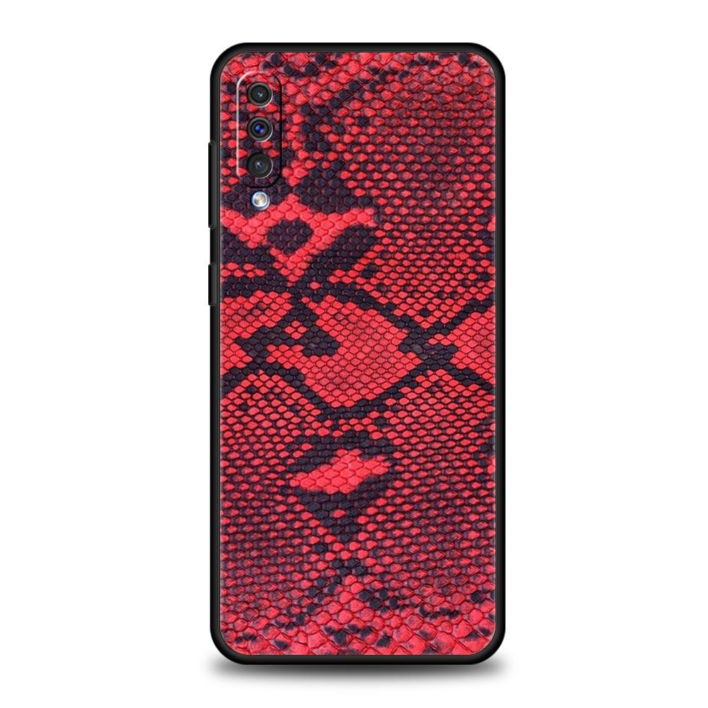 Pretty Luxury Snake Skin Phone Case For Samsung A54 A52 A24 A14 A50 A72 A70 A40 A20S A20E A02S A12 A22 A34 A42 A32 5G A04s Cover