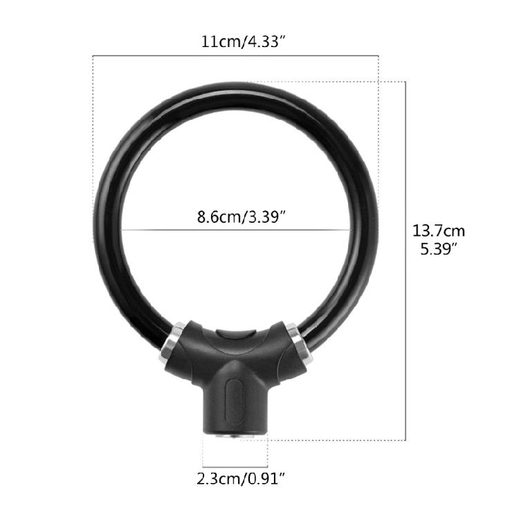 Rings Shape Bicycles Antitheft Lock High Security Mountain Bicycles Lock