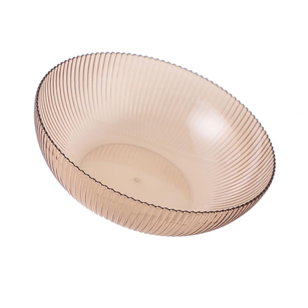 Crystal Fruit Tray Plastic Transparent Impact Resistant Delicate Fruit Plate for Snacks Round