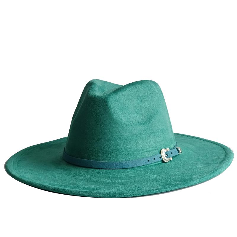 Classic Camel Suede Hat Wide Brim  New Fedora Hat Men Women Autumn Winter Felt Hats Classic Church Fedoras Chapeau Sombrer