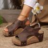 Fashion New Women Casual Wedge Sandals Heels Peep Toe Roman Shoes Sandalias De Mujer Summer Fashion Elegant Non-slip Platform Sandals