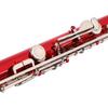 LADE C Key 16 Hole Brass Flute Beginner Kit Storage Case Cleaning Cloth Gloves (red)
