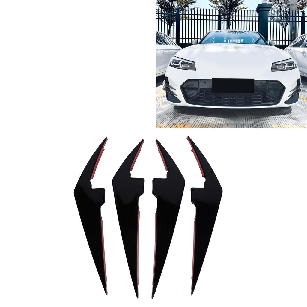 4PCS Front Bumper Side Canards Splitter Fins Car Body Decoration for 3 Series 0 1 LCI M Sport 2023+