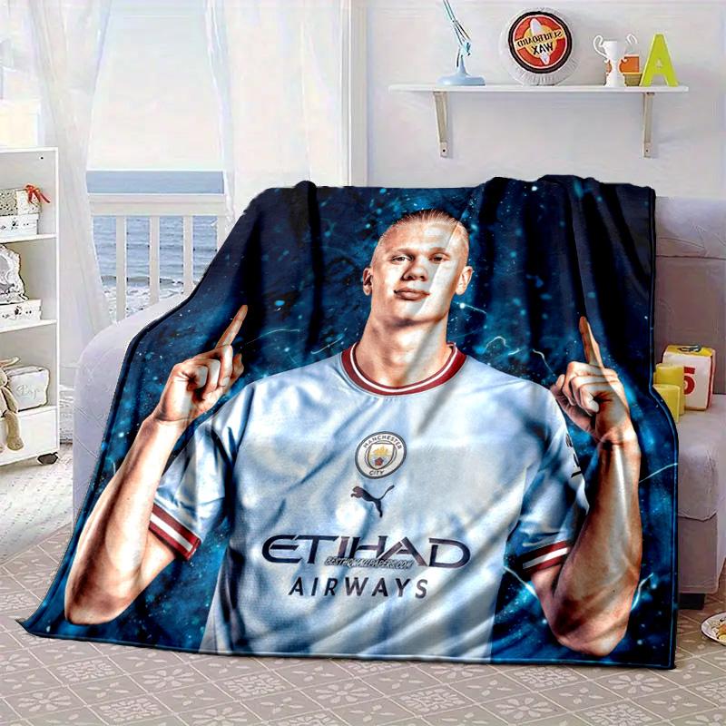 Haaland Portable Blanket/Soft Blanket Bedding Blanket Suitable for Travel Camping Living Rooms Offices Sofas Fan Gifts