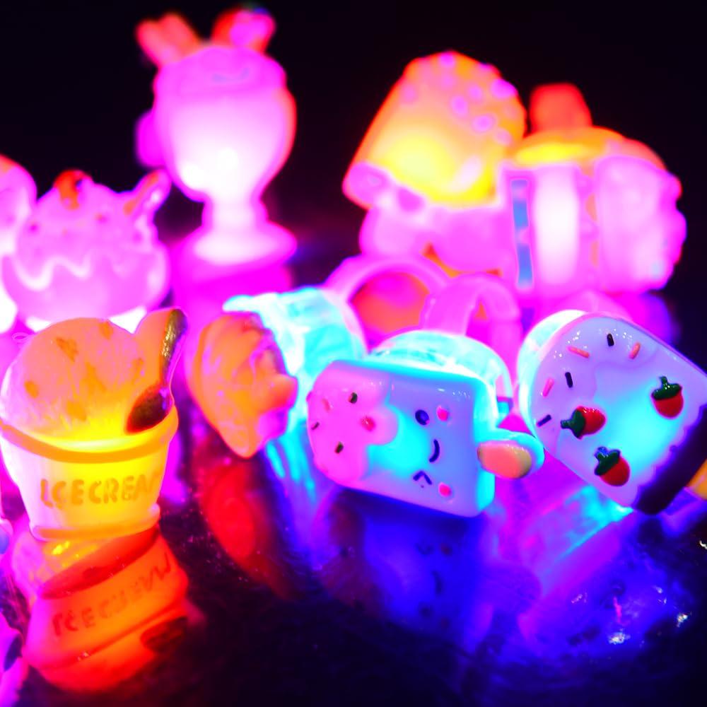 Festival Prize Toy 50 Flashing Ice Perfect for Summer Sparkling Plaza Thank You Glow-Up Set Rings, Festivals. Affordable, Kids' Gifts, Wholesale,