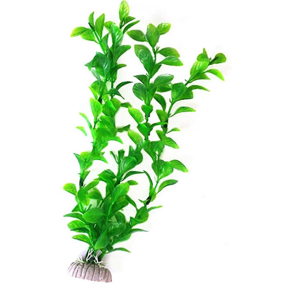 

25cm Artificial Aquarium Decor Plants Water Weeds Ornament Aquatic Plant Fish Tank Grass Decoration Accessories зелёный