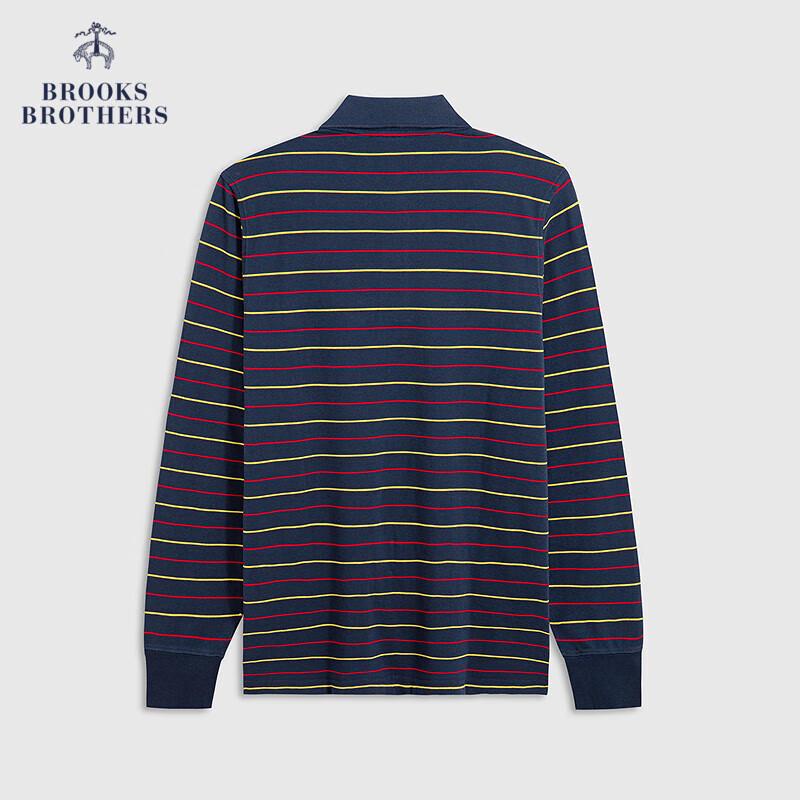 Мужская поло с длинным рукавом в полоску Brooks Brothers XL
