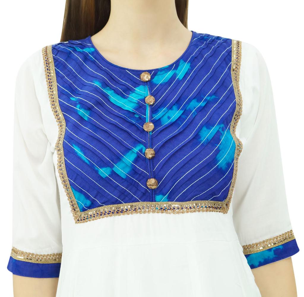 Atasi White Designer Party Wear Anarkali Suit With Churidar Salwar Ethnic