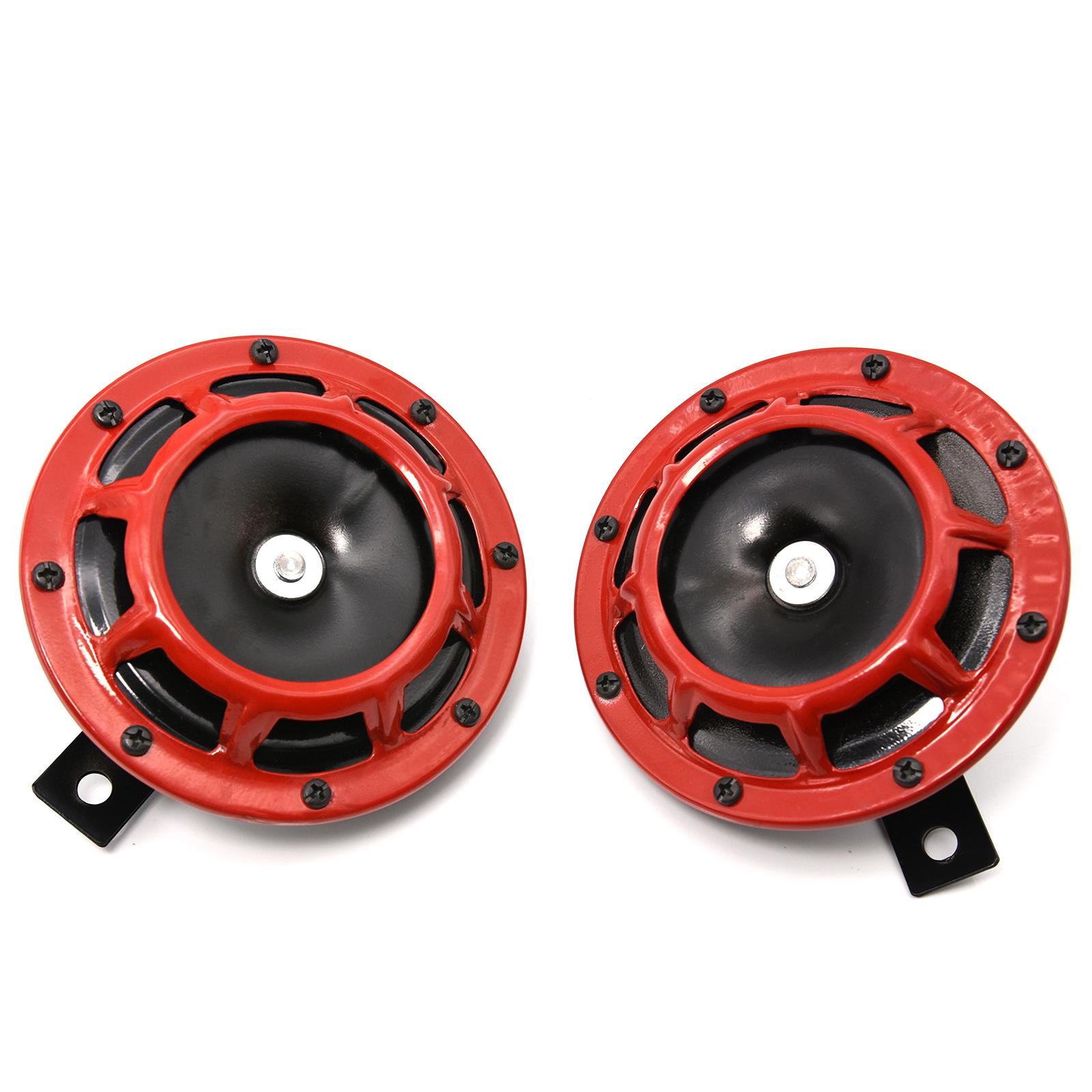 2 PCS Universal Car Horn Electricity Horn 12V 115DB Horn For Car Motorcycle Super Loud Compact Electric Blast Tone Air Horn Kit 12V