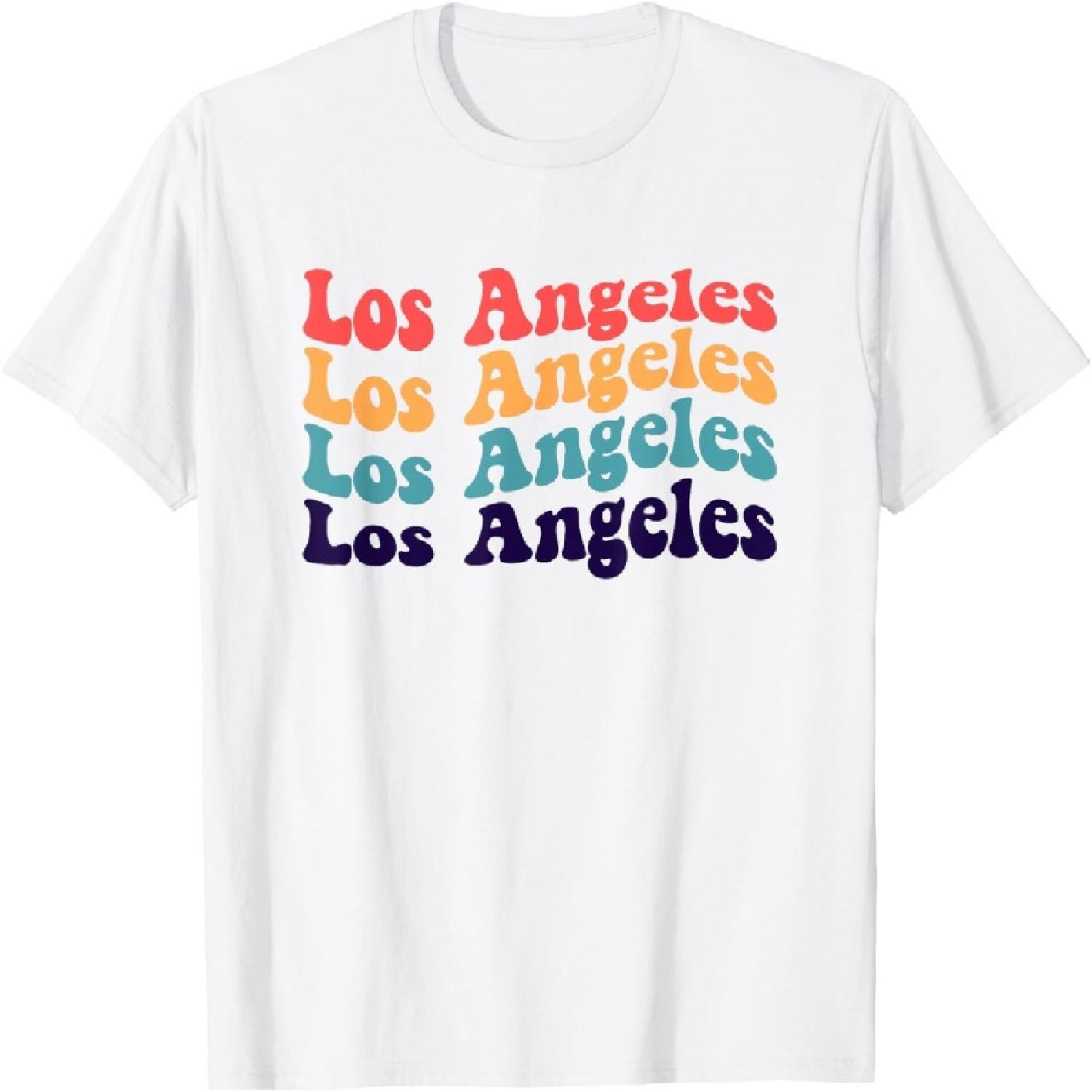 Retro Los Angeles Souvenir for Women Men Kids LA T-Shirt XXXXXL белый