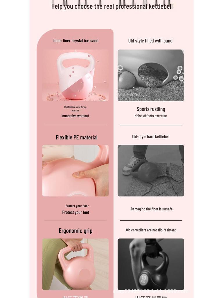 Eco-Friendly Water-Filled Kettlebell for Women's Fitness: Butt Lift, Slimming, and Leg Toning