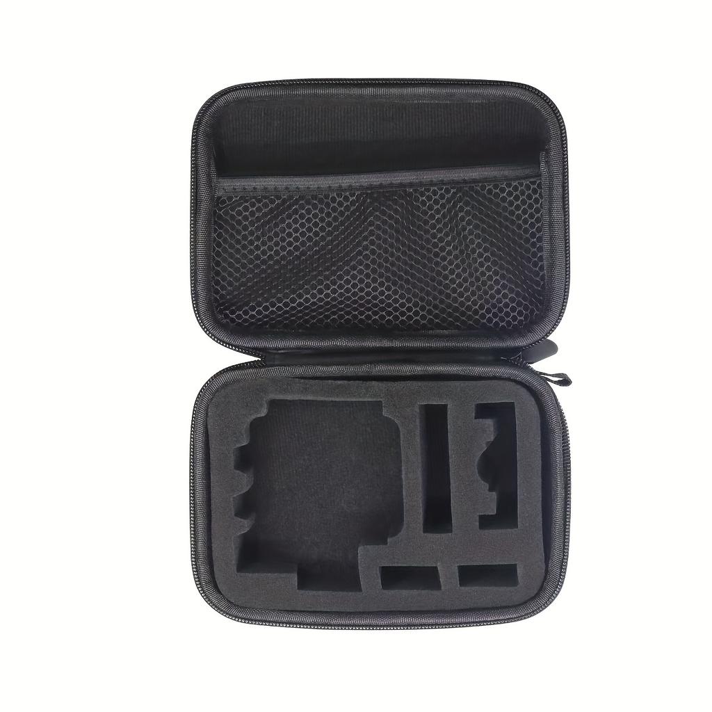 Heavy Duty EVA Storage Case for GoPro Hero 12/11/10/9/8/5, Xiaomi Yi 4K, SJCAM SJ4000, H9r - Shockproof Black Organizer with Foam Insert, Durable
