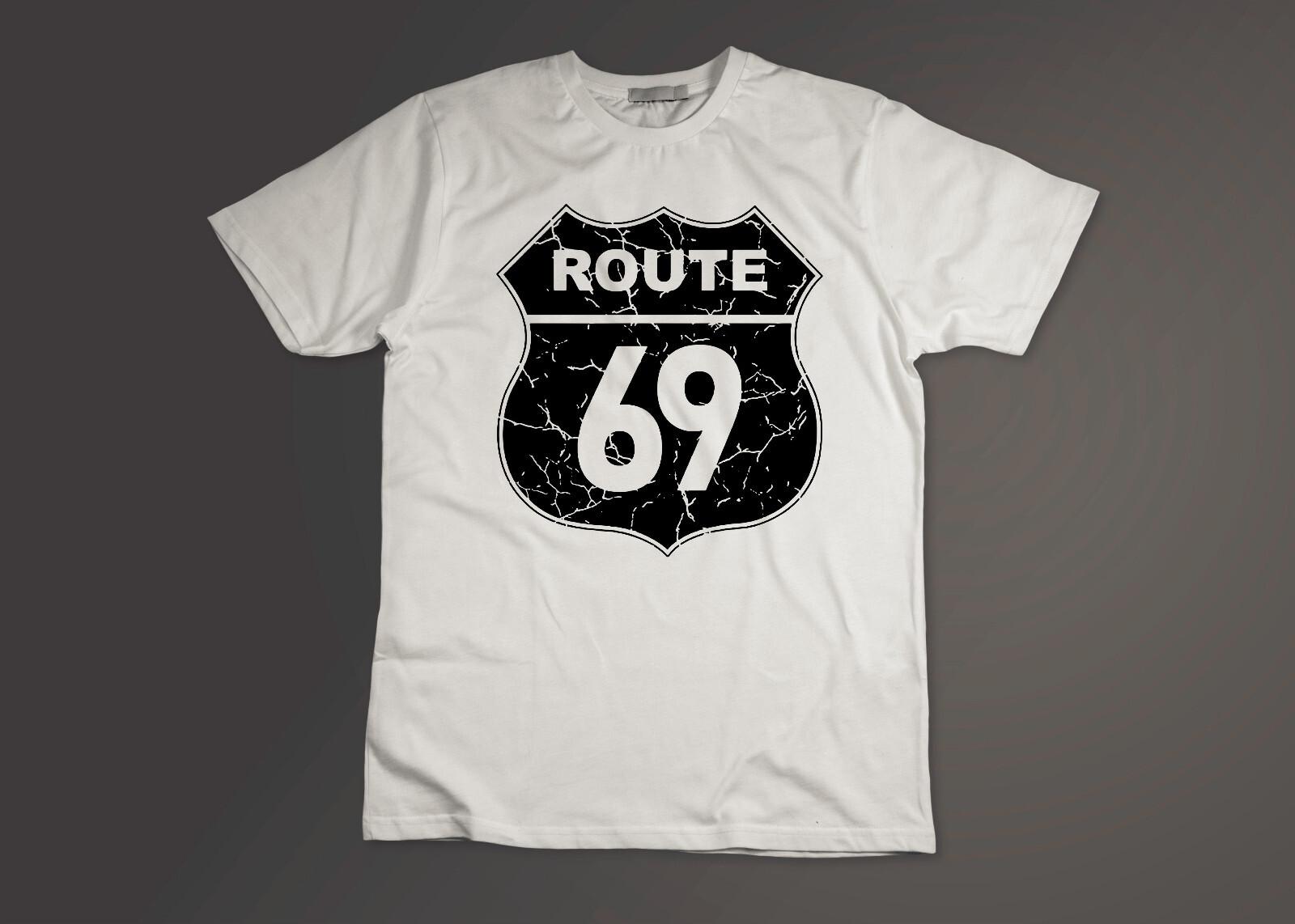 Route 69 T-Shirt Joke Highway Road Trip Usa Funny Birthday Gift Tee Top XL